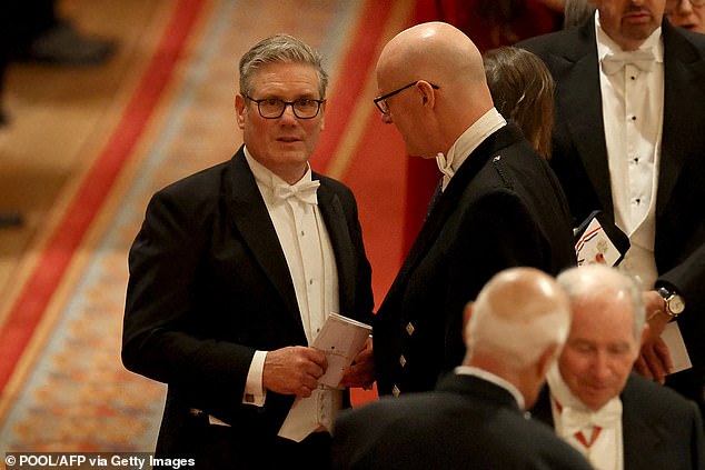 Sir Keir Starmer with Scotland's First Minister John Swinney were among the guests