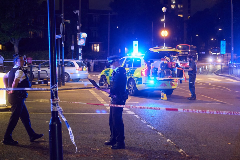 Police and ambulance services at an incident in Clissold Park.