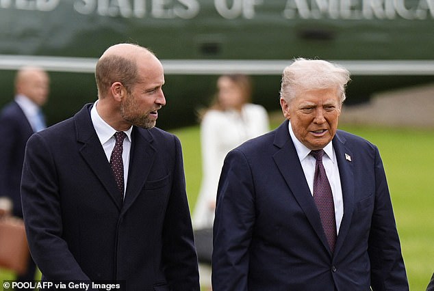 Mr Trump also had warm words for Prince William, saying the King had raised a fantastic son. There was also an unannounced meeting between the Trumps and the Wales' yesterday