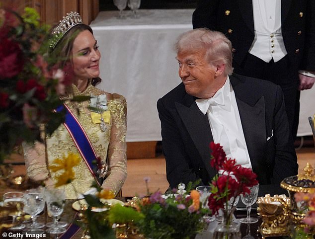 The 'iconic' image of the Princess of Wales and Donald Trump as they listened to King Charles' speech last night