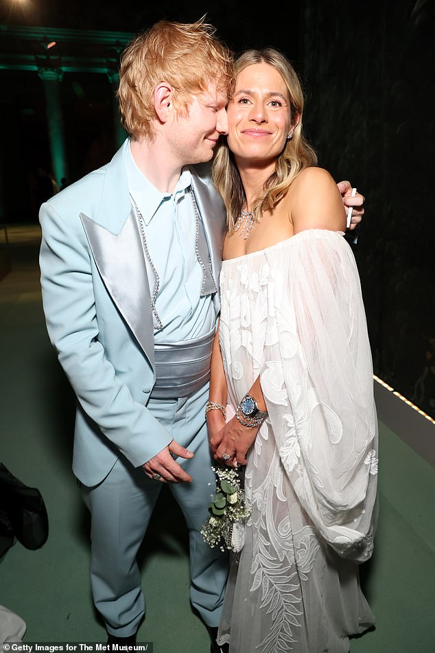 Ed and Cherry are parents to daughters Lyra, five, and three-year-old Jupiter. 'Anyone with two young kids knows that it completely changes your relationship,' the singer has explained (pictured in 2024)