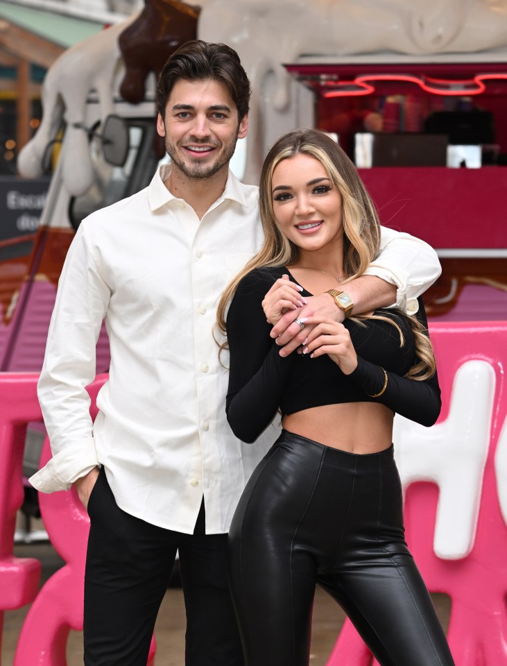 Harry Johnson and Beaux Raymond pose at the Netflix "Too Hot To Handle" photocall.
