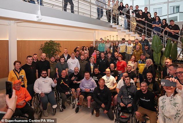 Prince Harry meets injured soldiers at the Superhumans Centre in Lviv, Ukraine, in April