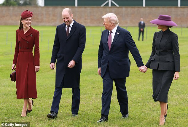 The US president and First Lady are currently in the UK undertaking a state visit, and the occasion was marked in style as they joined King Charles , 76, Queen Camilla , 77, Prince William, and Kate, both 43, at Windsor Castle
