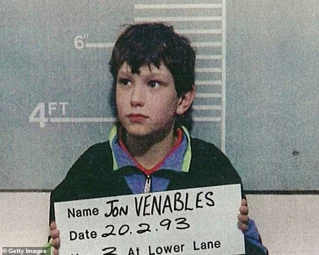 Jon Venables, then 10, in his mugshot after his and Thompson's arrest in 1993. He is currently in prison again having been jailed twice for possessing images of children being sexually abused
