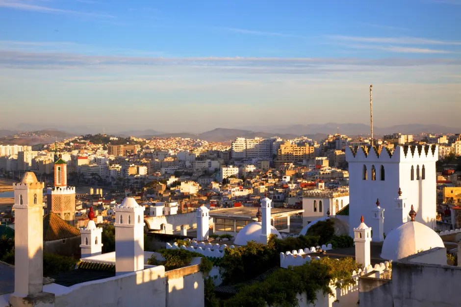 A panoramic view of the city of Tangier, Morocco.