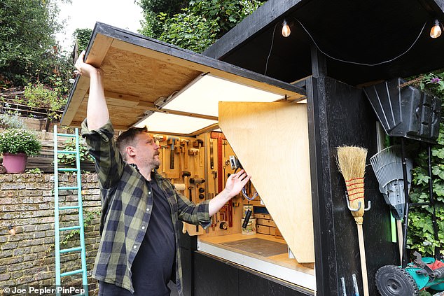 'We needed a good bit of storage for the garden necessities,' Mr Robinson, who won £1,000, said.