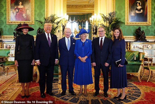 The leaders saw each other alongside the King at Windsor Castle yesterday