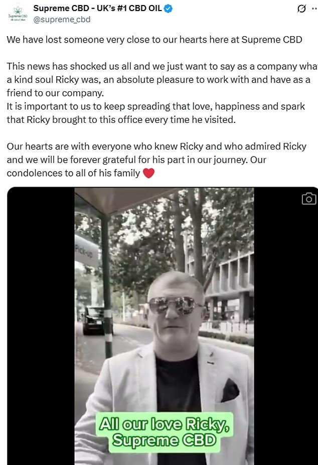 Supreme CBD's own tribute to Hatton also received a backlash from social media users