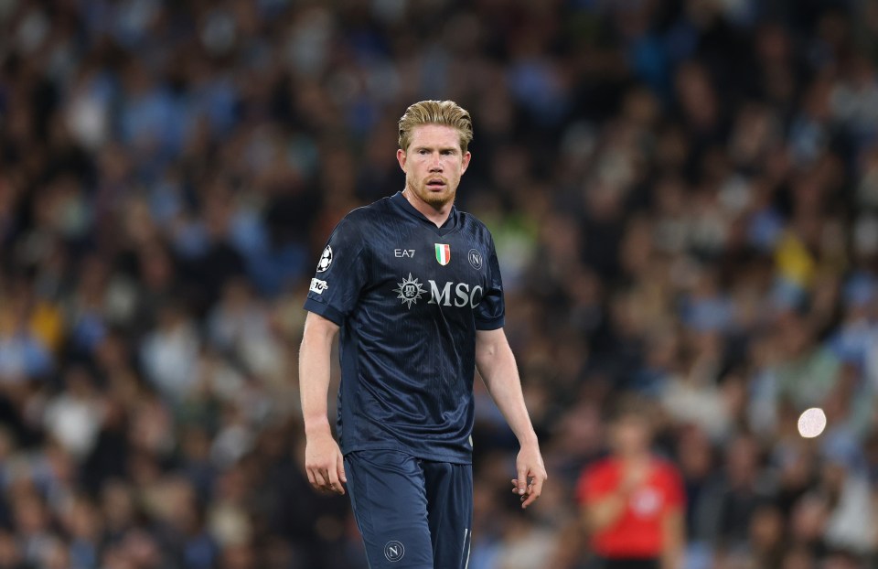 Kevin De Bruyne of Napoli looking on during the UEFA Champions League 2025/26 League Phase MD1 match.