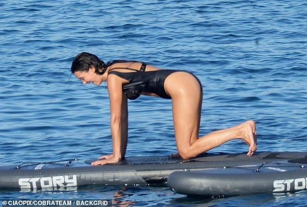 Dobrev pictured on a water scooter