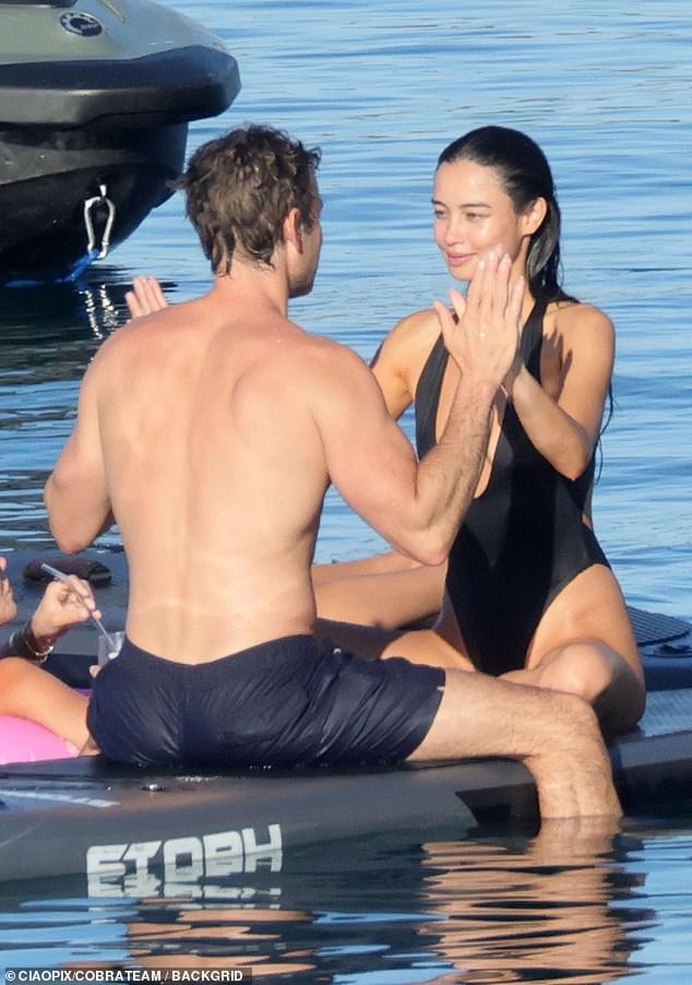 The pair were joined by Gossip Girl alum Chace Crawford, 40, and his model girlfriend Kelsey Merritt, 28, who couldn't keep their hands off each other