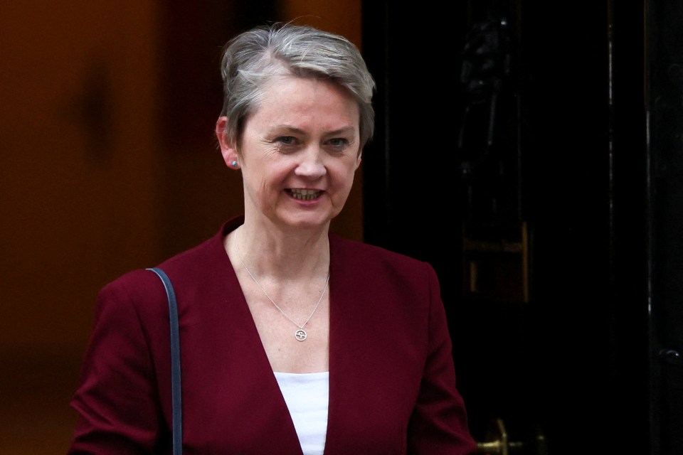 Yvette Cooper leaving 10 Downing Street following her appointment as Foreign Secretary.