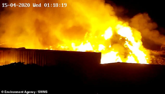 Lorry-loads of shredded waste were 'regularly' taken to the tip where it was burnt and buried on a daily basis (pictured) - earning the group a half a million pounds