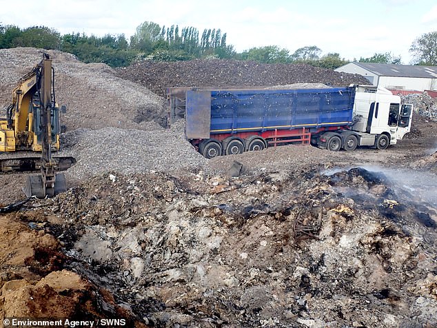 Officials believe clean-up at the site (pictured), which operated near people's homes over the course of seven months, will cost a staggering £1.2million