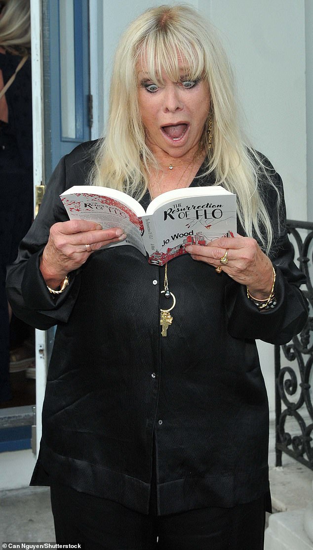 Her Rolling Stone ex-husband Ronnie has been playing to sold-out stadiums for decades but Jo Wood (pictured at her book launch party in June) has suffered the embarrassment of having an event cancelled due to disappointing ticket sales