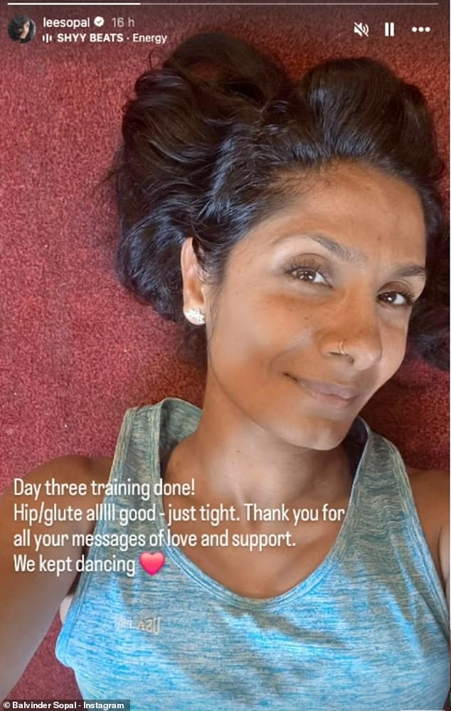 Balvinder later returned to training after seeing the physios as she shared a snap of herself during training and thanked fans for their support