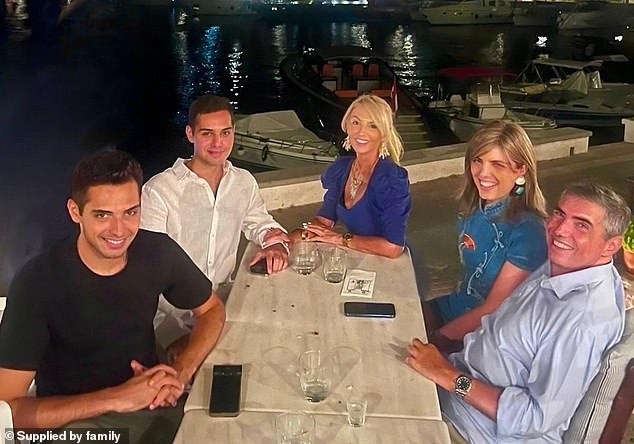 Pictured: Marissa with her twin brothers, mother Bessy and father Diamantis before her tragic death