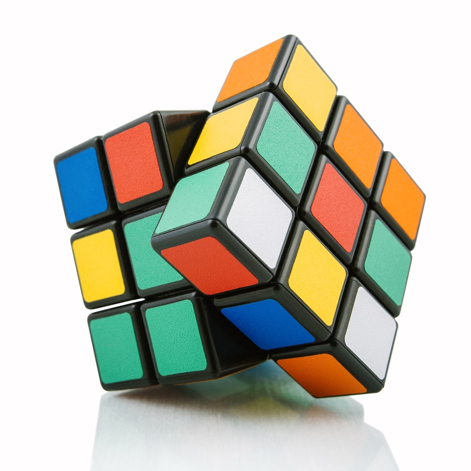 Rubik's 3x3x3 Cube on a white background.