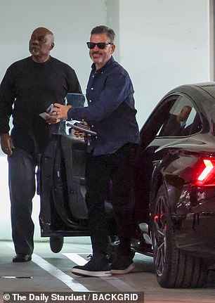 Kimmel smiled at cameras as he was spotted in Century City