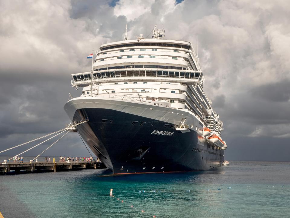 The cruise ship Koningsdam docked at Grand Turk, Turks and Caicos Islands.
