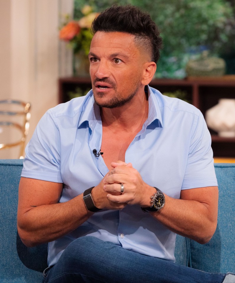 Peter Andre on the 'This Morning' TV show.