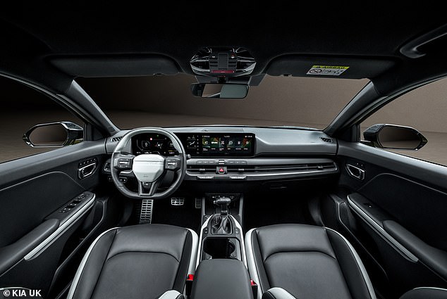 The new hatchback draws huge inspiration from the EV4 hatchback, with the same large dual 12.3-inch touchscreens (that blend into one panel) mounted on the dash. There are physical buttons too