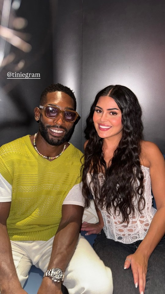 Love Island's Emma with Tinie Tempah.