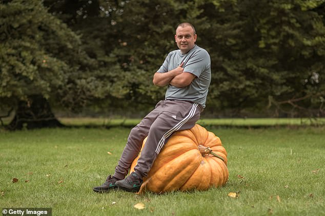 Grower Michael Wilson, from Peterlee, stole the show with his mammoth pumpkin tipping the scales at a staggering 149.45kg- which is heavier than a baby elephant and about the weight of a standard refrigerator