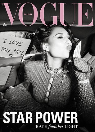 Singer RAYE is the cover star of October's edition