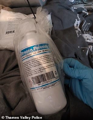 Hydrogen Peroxide found in his home