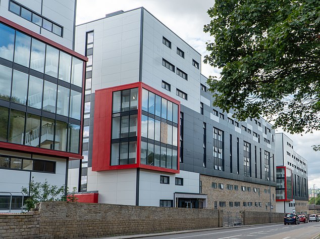 The student block in Huddersfield, which was chosen by the Home Office to host migrants