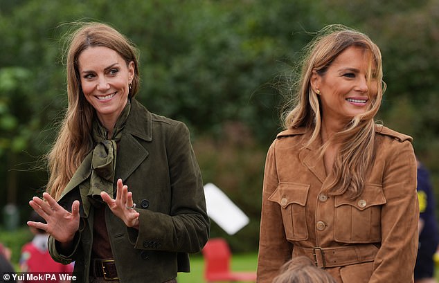 The Princess of Wales and The First Lady spend time with the Squirrels at Frogmore Gardens