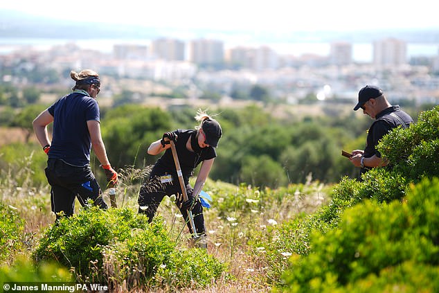 Police officers searching countryside close to Praia da Luz, Portugal on Thursday June 5, 2025