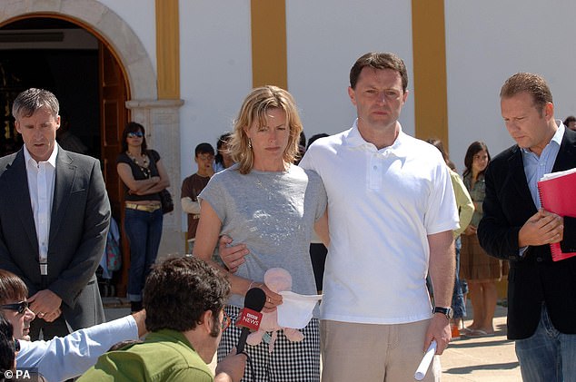 Kate and Gerry McCann, the parents of three-year-old Madeleine McCann, leave after attending a church service in Praia Da Luz, in the days after she went missing