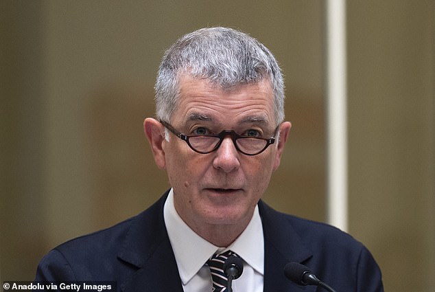 MI6 chief Sir Richard Moore (above) has labelled Vladimir Putin a 'liar' who wants to 'impose his imperial will by all means at his disposal'