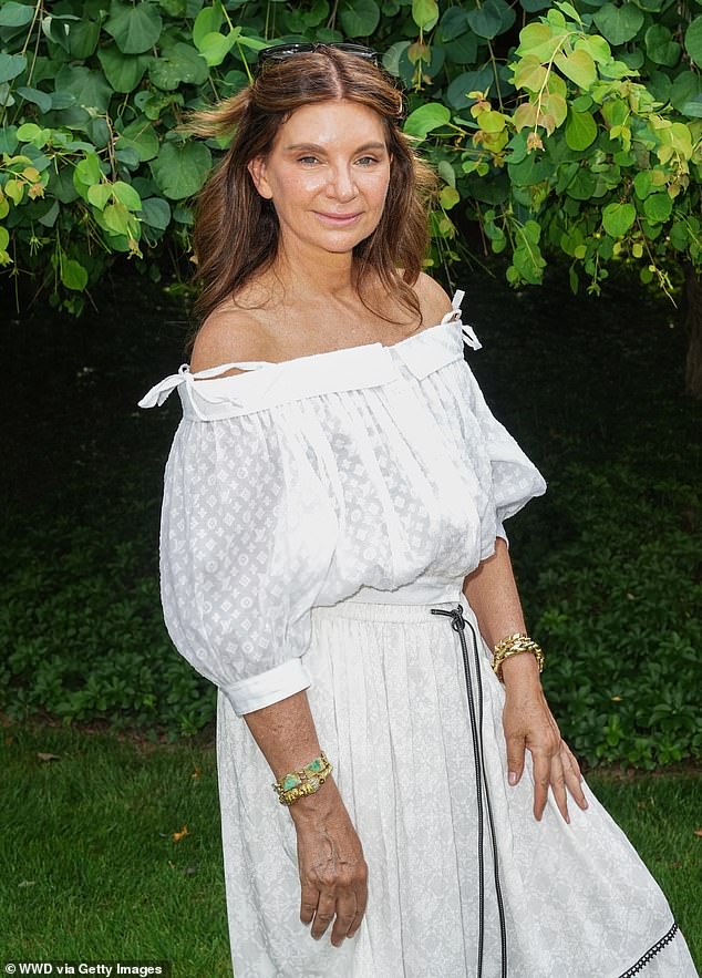 Pictured: Natalie Massenet at the Louis Vuitton Hamptons Garden Party on July 20, 2024