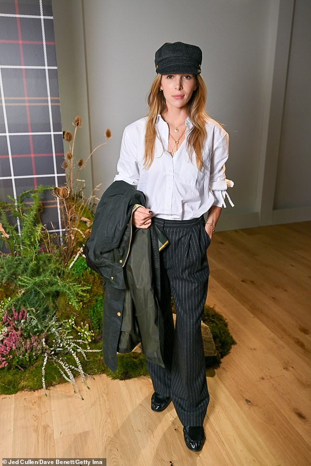 Lara Browning wore matching suit trousers to Laura, though opted for a white blouse