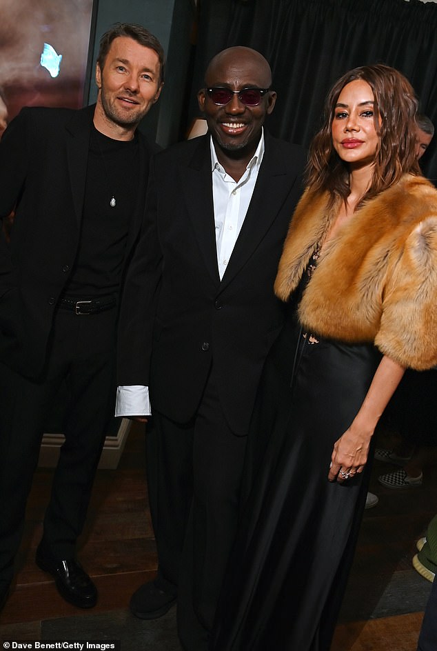 Enninful (centre) was previously editor-in-chief of British Vogue and his new magazine 72 appeared on stands (pictured with Joel Edgerton and Christine Centenera)