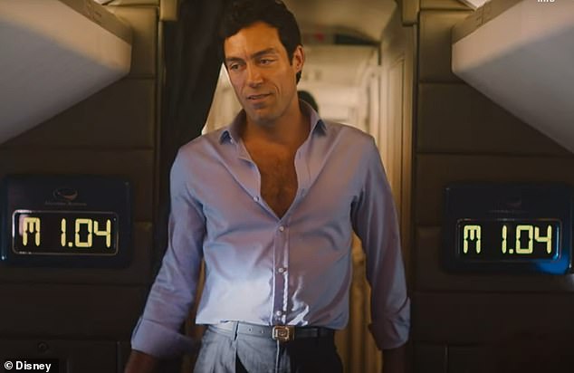 Alex Hassell (above) plays the character on screen in the raunchy series of her novel Rivals