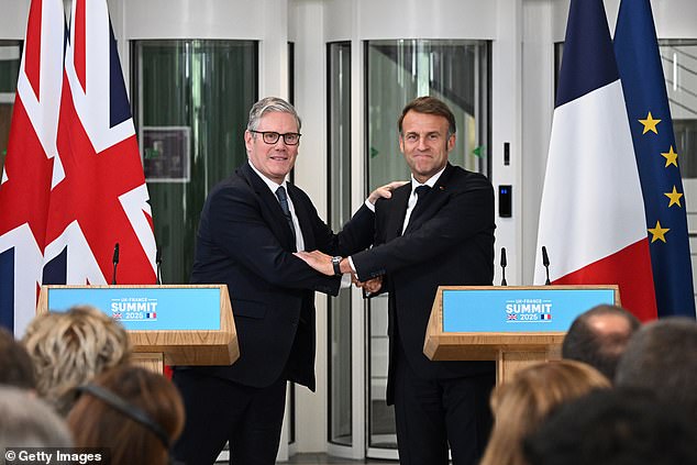 Sir Keir Starmer and French president Emmanuel Macron signed a 'one in, one out' deal in July this year