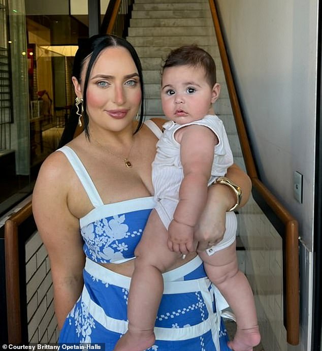Brittany Opetaia-Halls, 29, from Brisbane , Australia, revealed she gives birth to mega babies, one who was in the 99th percentile and the other who wore clothes for a 12-month-old from day one