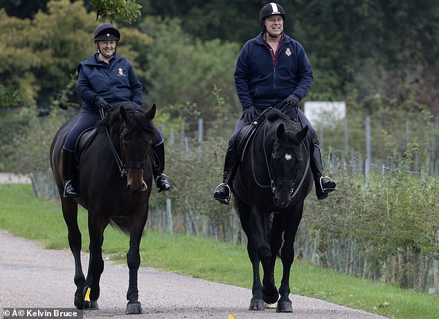 The 65-year-old royal (pictured in Windsor on Saturday) also received what was described as a 'frosty' response from Prince William at Tuesday's sombre event