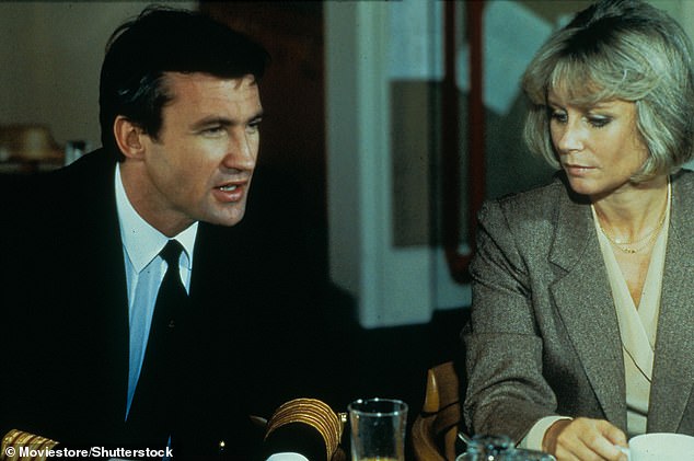 Larry pictured in a still from BBC TV show Triangle in 1981 with Penelope Homer