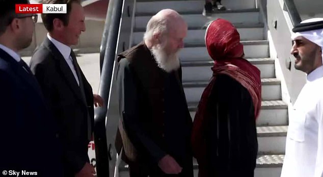 The couple were paraded on camera before boarding a plane out of the country