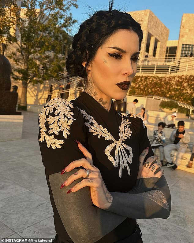 These days, along with her new vibe, the mom-of-one is also focused on making new music - something that was put on the back burner while she was creating Kat Von D Beauty in 2008