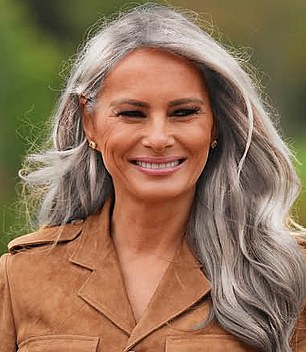 Melania Trump reimagined with grey hair