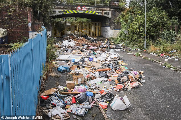Piles of rubbish dominating the streets across the city as seen in Saltley on September 4