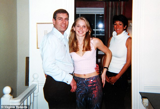 The notorious 2001 photograph of Prince Andrew with his arm around 17-year-old Virginia Giuffre, who accused the billionaire of trafficking her