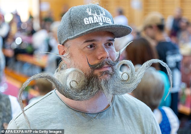 Christian Feicht from Germany displayed his moustache and beard with some impressive twists and loops